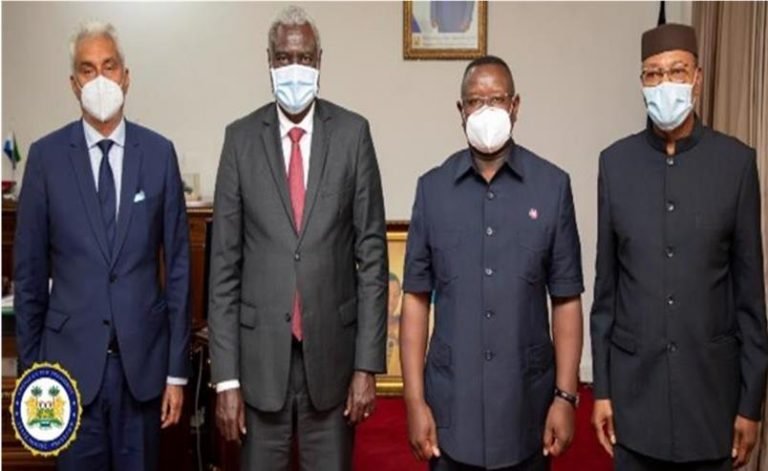 President Bio Hears from AU Delegation on COVID 19 Vaccine Roll Out Plans