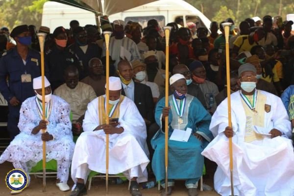 President Bio Installs Four Paramount Chiefs, Unveils New Vehicle for the Supervision of Education in Karene District