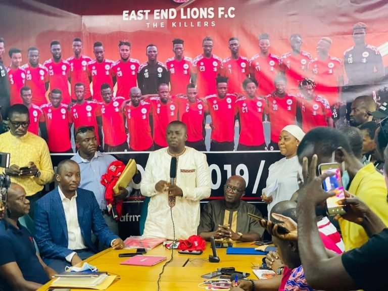 THE 2020/2021 SIERRA LEONE PREMIER LEAGUE CHAMPION EAST END LIONS UNVEIL 6 PLAYERS