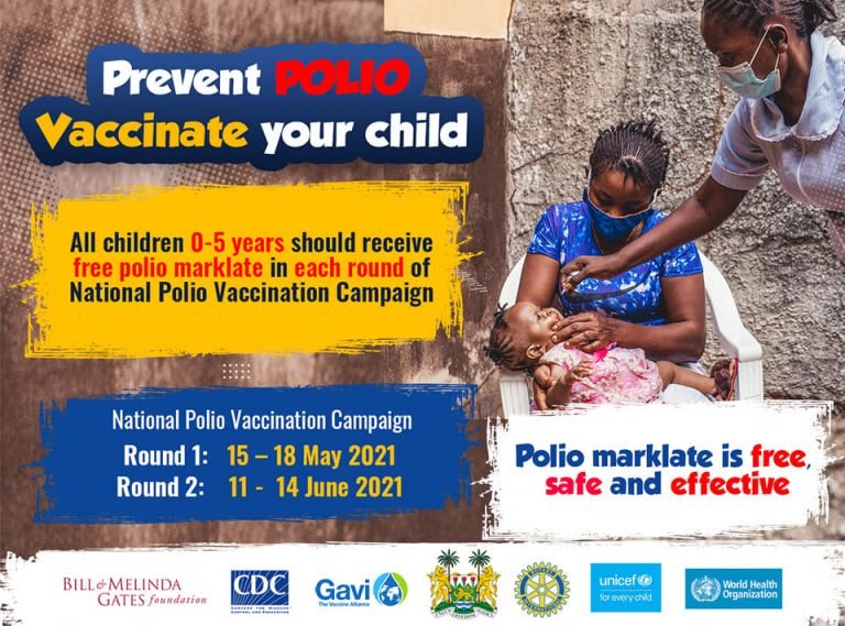 In May and June….Over 1.4 Million Children to Get FREE Polio Marklate