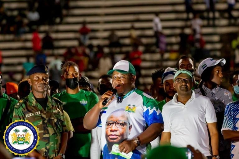 President Julius Maada Bio Welcomes Country’s National Football Team after Qualifying for the Africa Cup of Nations
