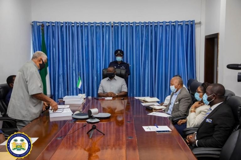 In discussing Plans to Sanitize Building Infrastructure in the Country: Sierra Leone Institute of Architects Visits President Julius Maada Bio