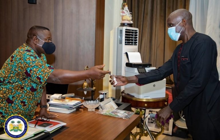 Former Head of State Visits President Bio, Gets a New Settlement at Grafton