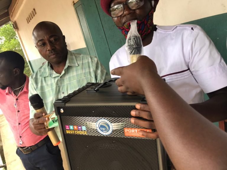 GASSIMU MALLAH DONATES PA SYSTEM TO MILTON COMPREHENSIVE SCHOOL IN BO