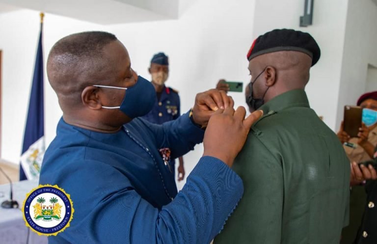President Julius Maada Bio Decorates Two Army Generals
