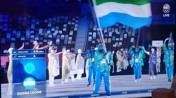 S/LEONE RANKED 10TH IN TOKYO OPENING CEREMONY