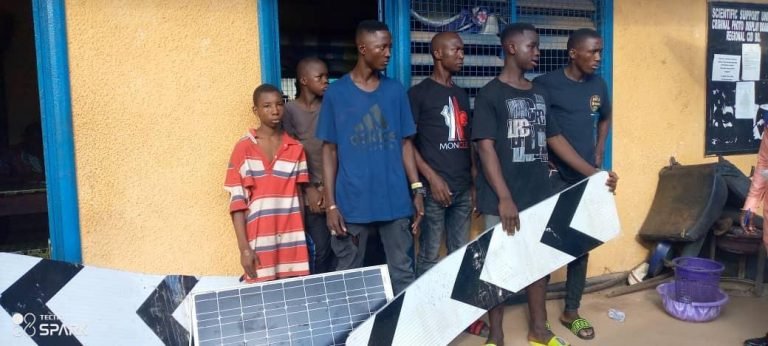 POLICE NABED FIVE SUSPECTS FOR STEALING SOLAR PANELS