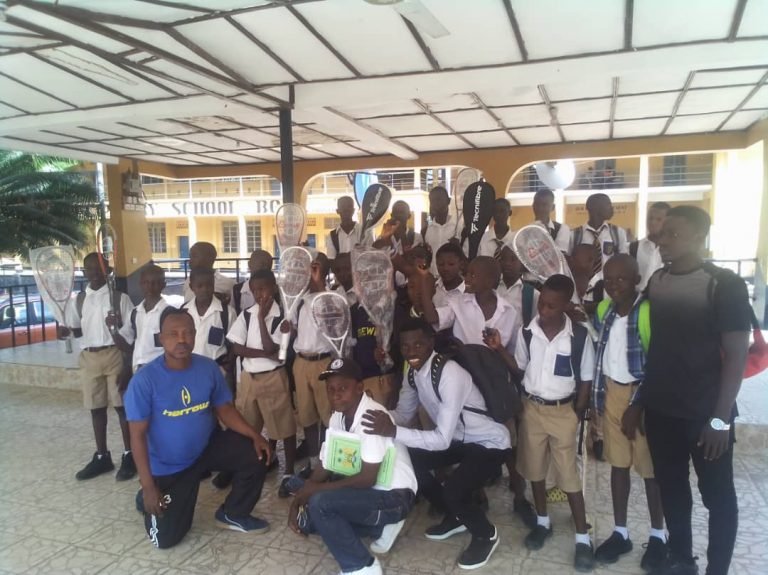       Bo Government Secondary School Benefits From Donations of Squash Equipment