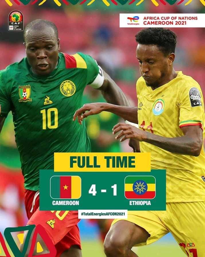 CAMEROON DEFEATS ETHIOPIA TO BOOK ROUND OF 16 PLACE