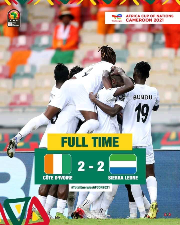 LEONE STARS  GRAB LATE DRAW AGAINST THE ELEPHANTS