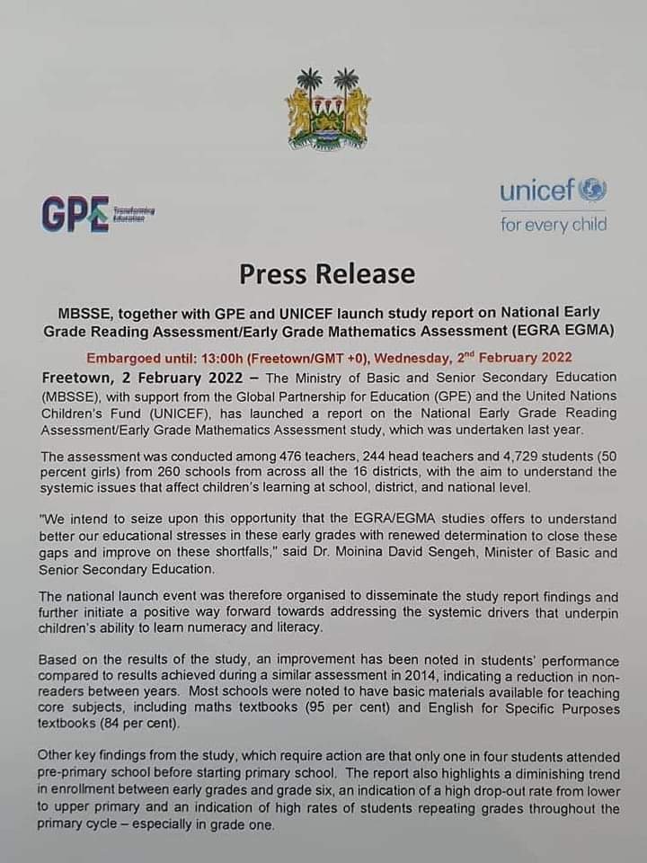 Free Quality Education Leapfrogs; Improvement in Early Age Literacy and Numeracy