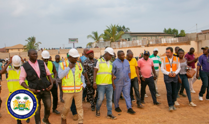 President Bio Commends Babadi Kamara for Ongoing Construction of the Southern Arena Stadium