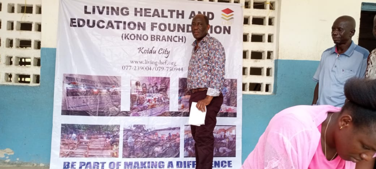 LIVING HEALTH AND EDUCATION FOUDNATION FEEDS PUPILS OF KOIDU SCHOOL FOR THE BLIND IN KONO DISTRICT