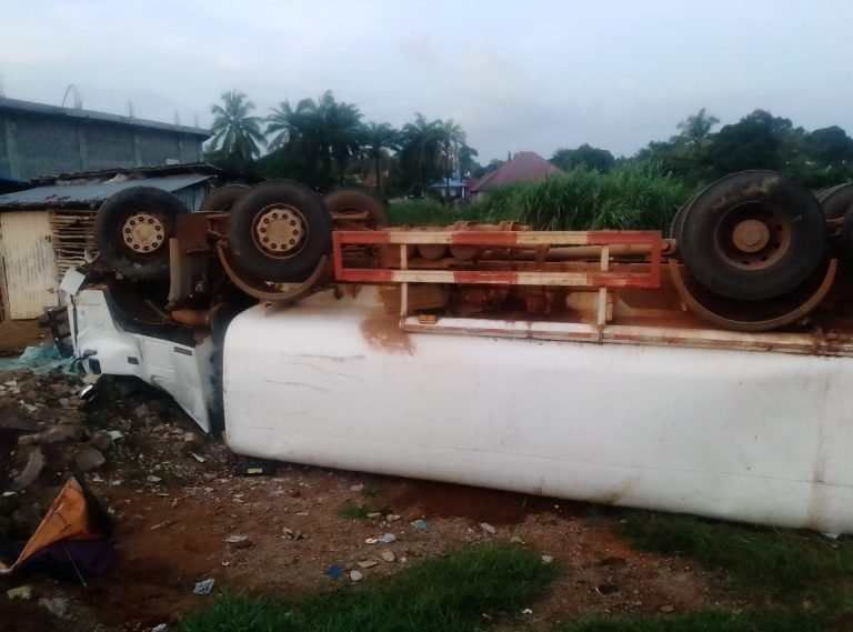 Socfin Vehicle Summersaults with 36 Tons of Palm Oil