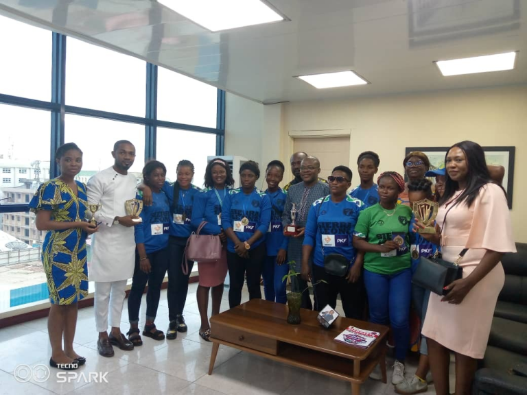 Female Patriots Presents Trophies to Access Bank