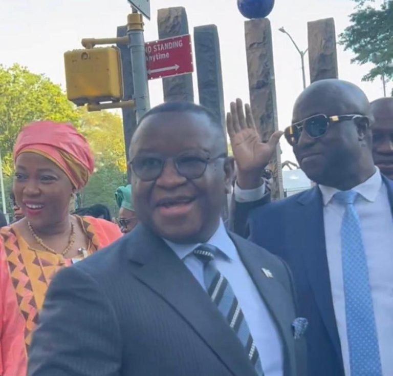 At United Nations General Assembly…SLPPNA Chairman Pessima Puts Smiles On President Bio’s Face