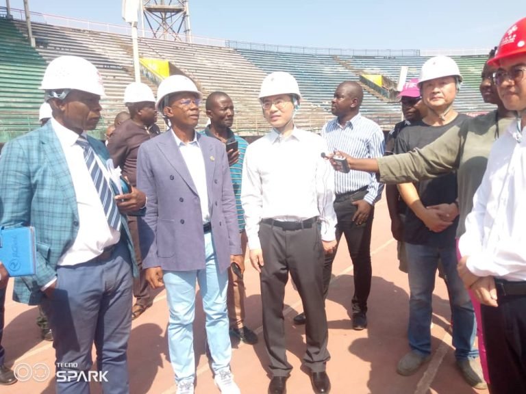 Ministry Of Sports, Chinese Ambassador Tour Saika Stevens Stadium Rehabilitation Work