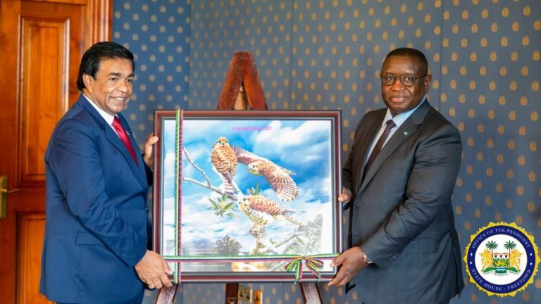 1st Gentleman Of Mauritius Congratulates President Bio For African Leadership Award  
