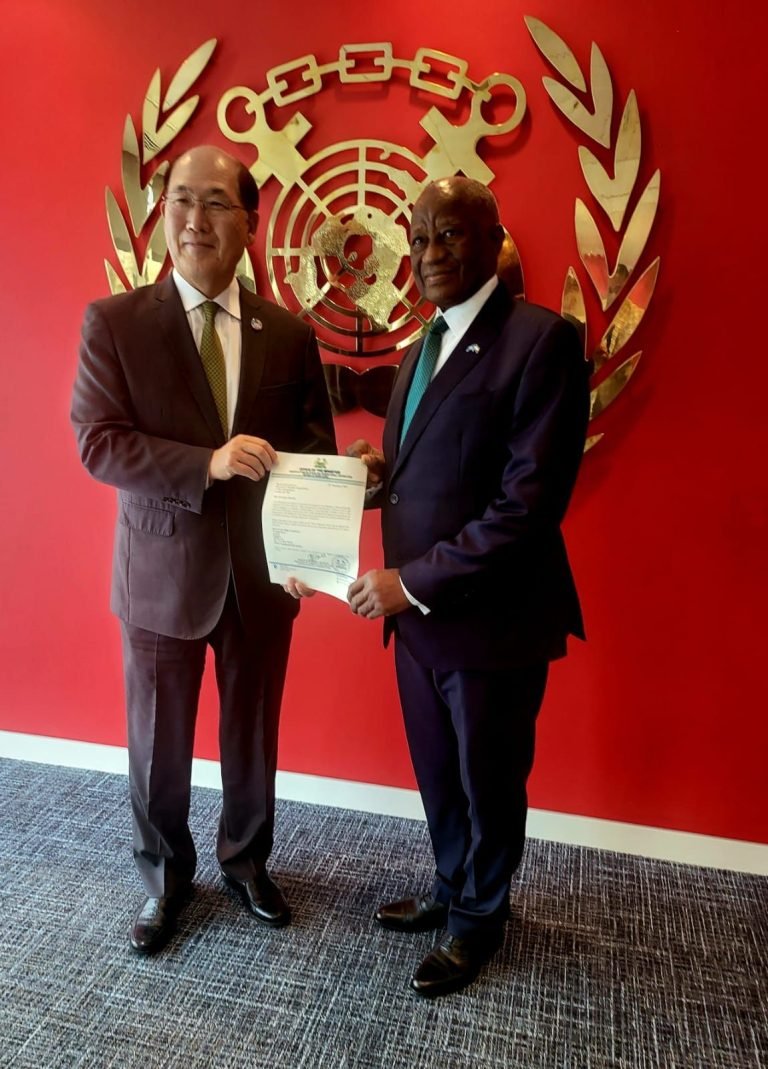 High Commissioner Dr. Morie Komba Manyeh Presents Credentials To IMO’s Secretary-General Kitack Lim