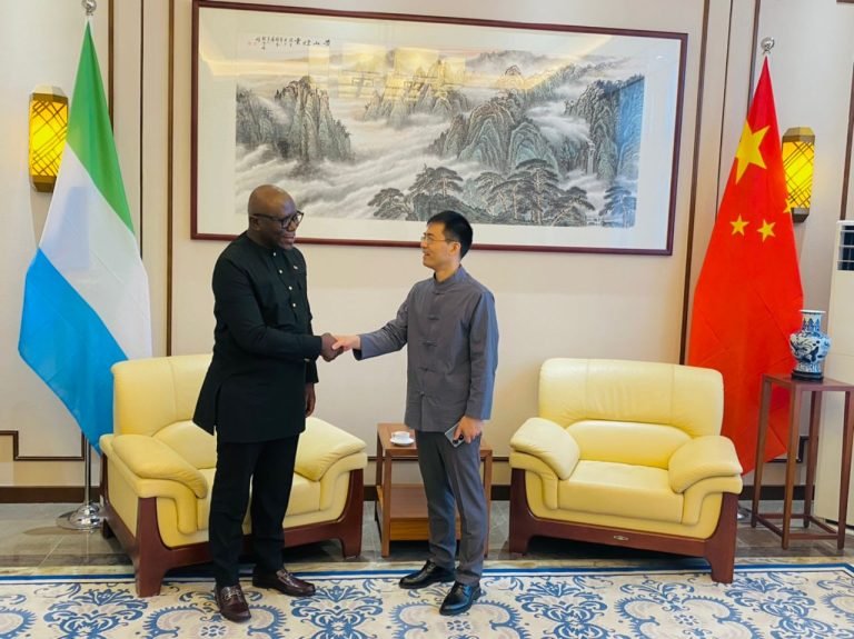 Ambassador Ernest Mbaimba Ndomahina Pays Courtesy Call To New Chinese Ambassador In Sierra Leone
