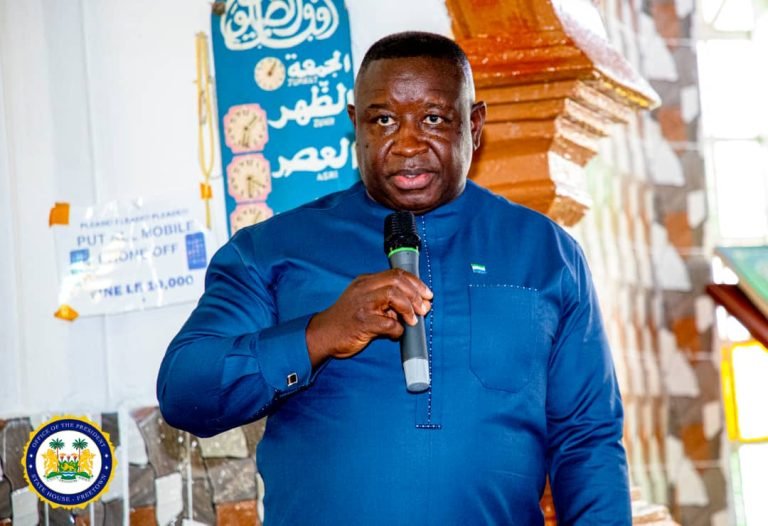 Pres. Bio Joins Muslims To Open Themne Mosque In Kenema, Calls For Tribal And Religious Tolerance