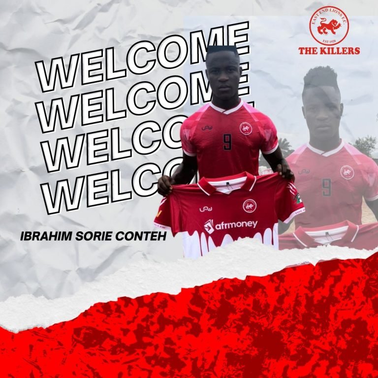 Ahead of the Second Round of SLPL…East End Lions’ Signs Ibrahim Sorie Conteh