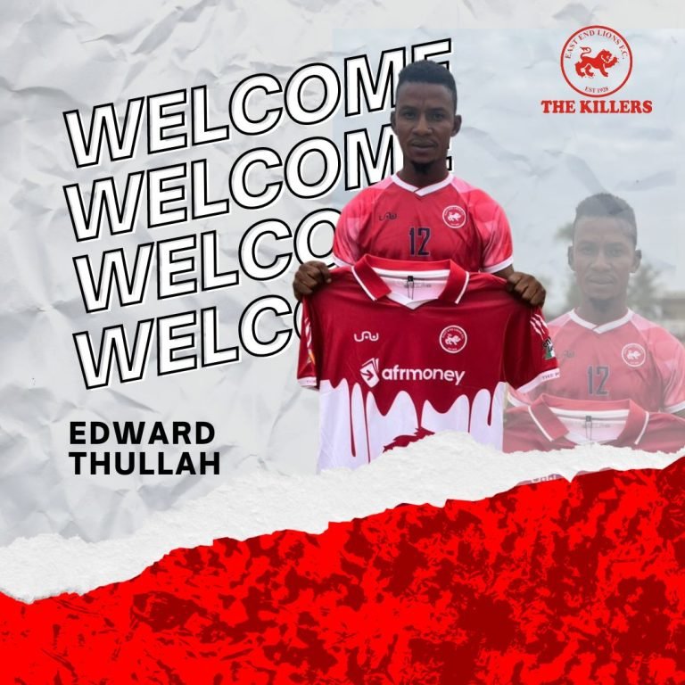 East End Lions F.C Signs Edward Thullah From F.C.F.C Football Club