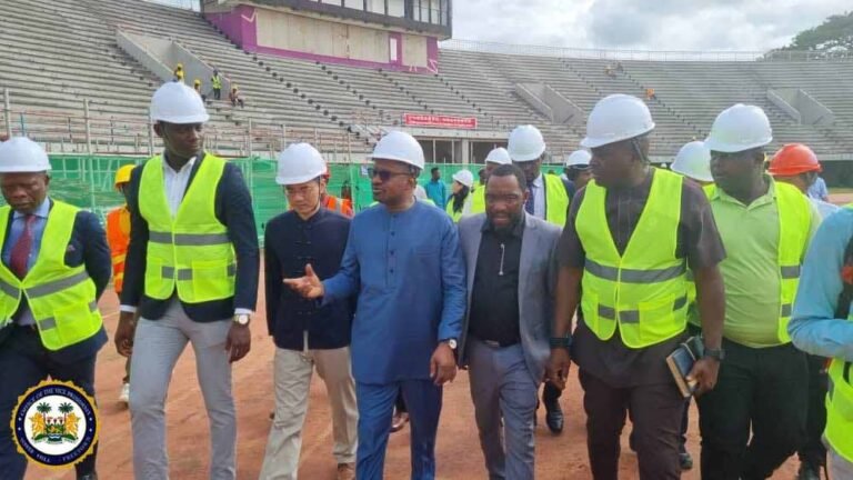 VP Juldeh Jalloh Impresses With Progress Of National Stadium Rehabilitation Work