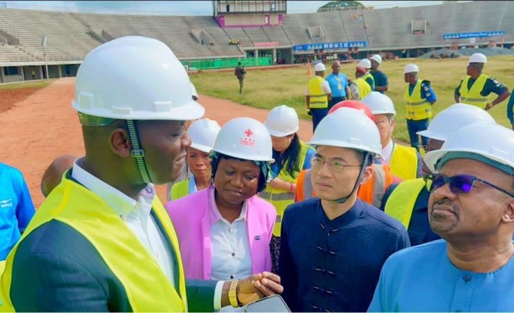 SLFA AGS Accompanies VP Jalloh On Inspection Tour At The Siaka Steven Stadium