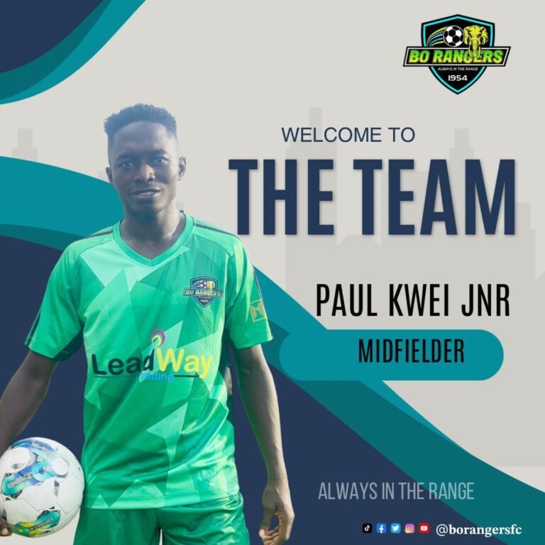 BO Rangers Fc Signs Paul Kwei Jnr From Ghanaian Side Bechem United