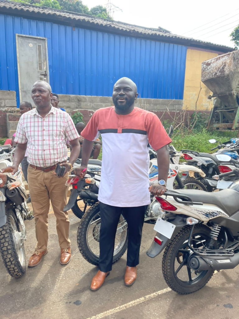 World Food Program Donates Ten Motorbikes,4 Africell Modem And Other Items To Free Quality School Education Secretariat