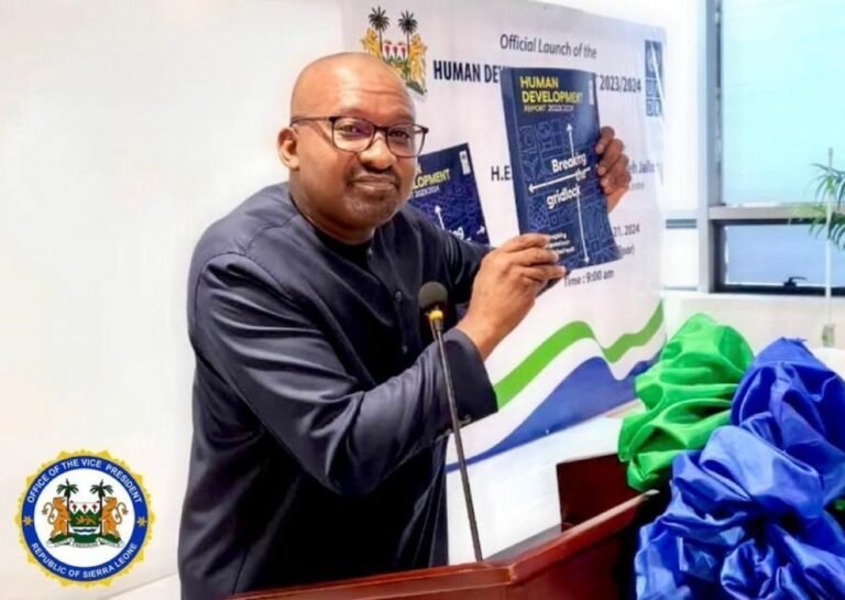 VP Juldeh Jalloh Highlights COVID-19, Russia-Ukraine Conflict Challenges at Human Development Report Launch