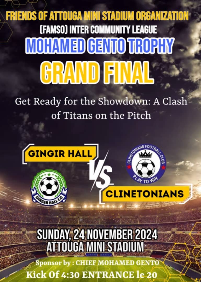 Famso Ahmed Gento Grand Final Replay…  Clinetonians Community Set to Take on Ginger Hall Community