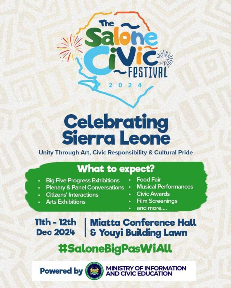 All Roads Lead to Salone Civic Festival on December 11 and 12