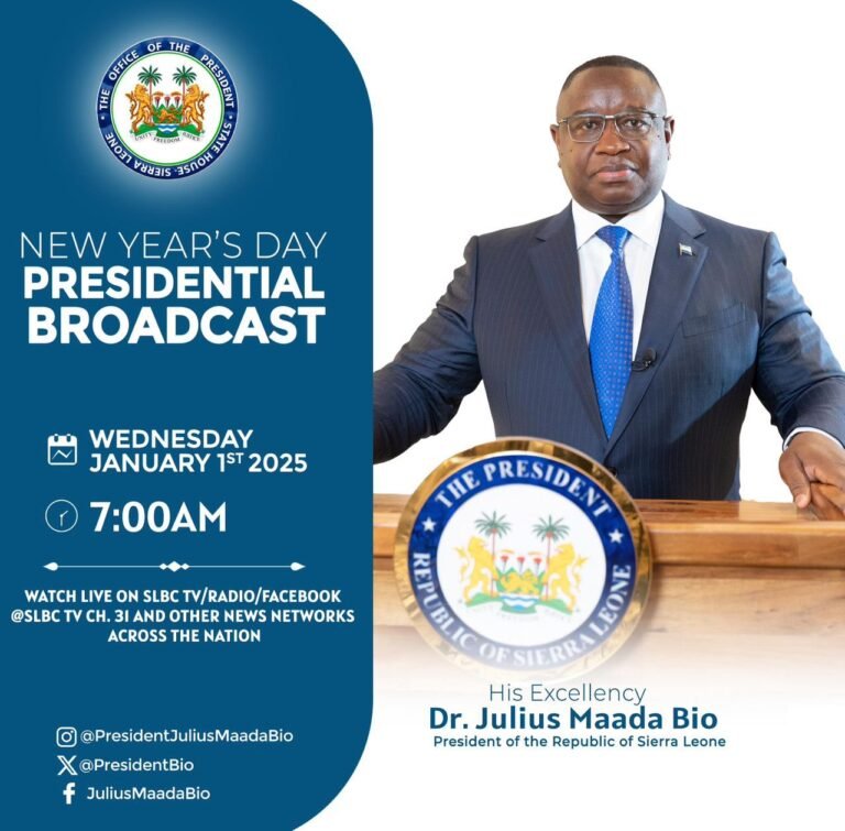 “We will Ensure No One is left Behind in National Progress”  President Bio Affirms