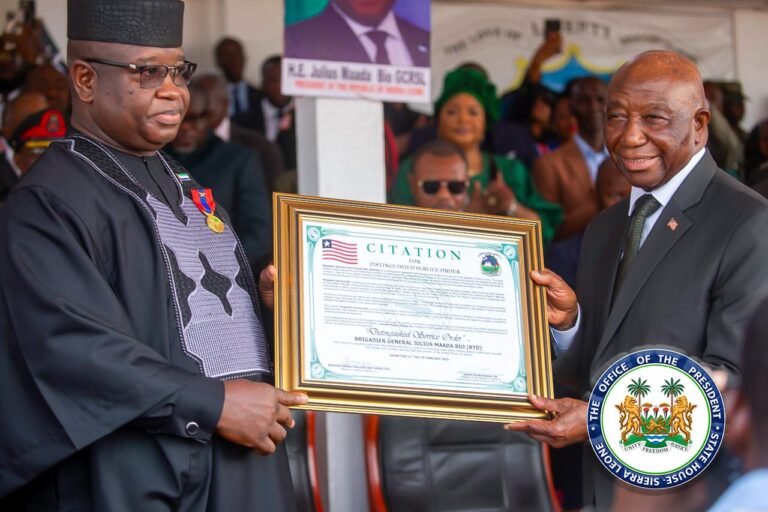 President Bio Receives ‘Distinguished Service Order’ Award