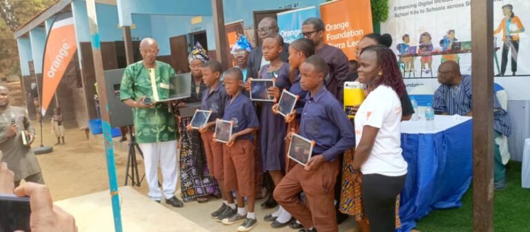With donation of digital learning tools…  Orange SL Extends School Kits Project in Bo