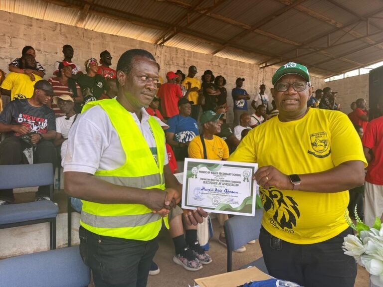 Sierra Leone Football Association Vice President 1, Harold Nat-Johnson, Honored as Prince of Wales School Celebrates Centenary Inter-House Athletics Championship