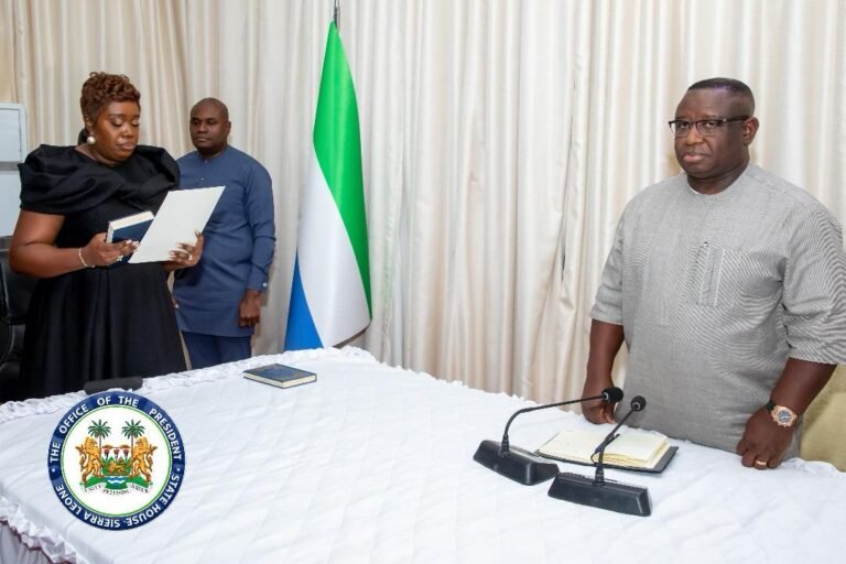 President Bio Presides Over Oath-Taking Ceremony for Tuma Adama Gento Kamara