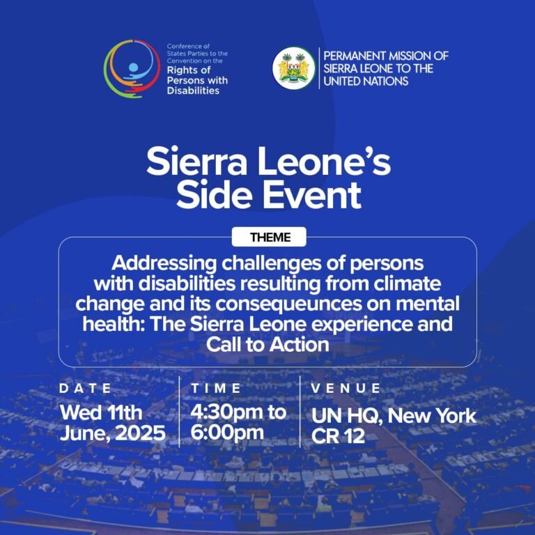 Sierra Leone Hosts Key United Nations Side Event on Climate Change