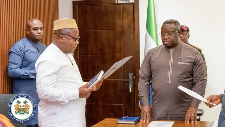 President Bio Swears in New Eastern Region Electoral Commissioner