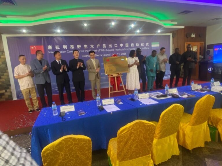 Sierra Leone and China Inaugurate Export of Wild Aquatic Products