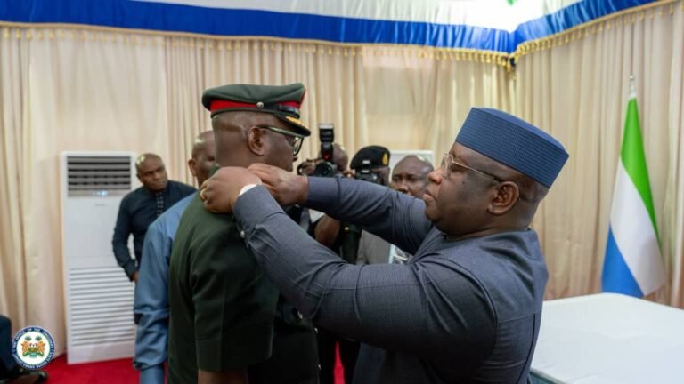 President Bio Honours Newly Promoted Senior Military Officers