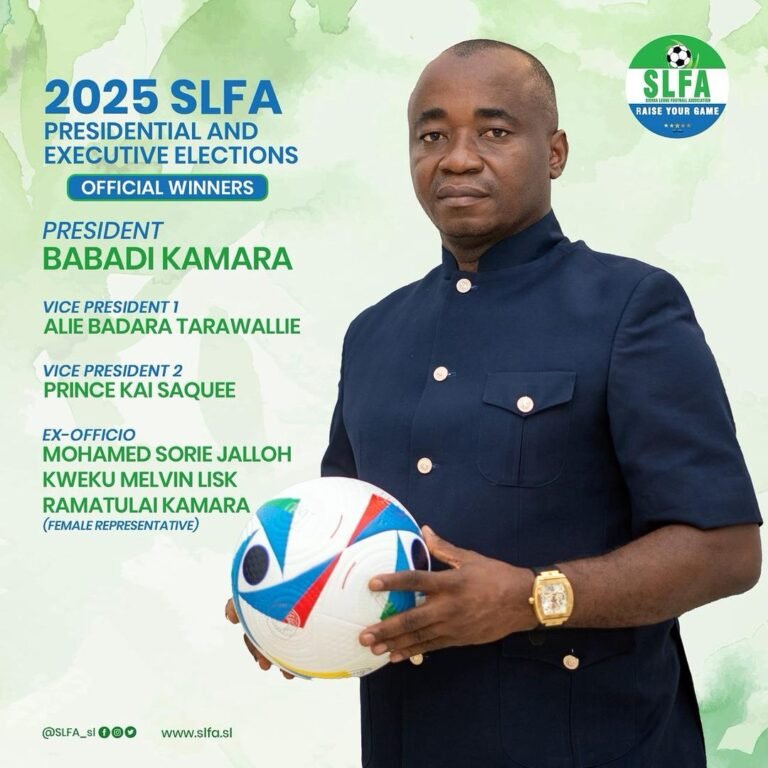 Babadi Kamara Elected President of Sierra Leone Football Association
