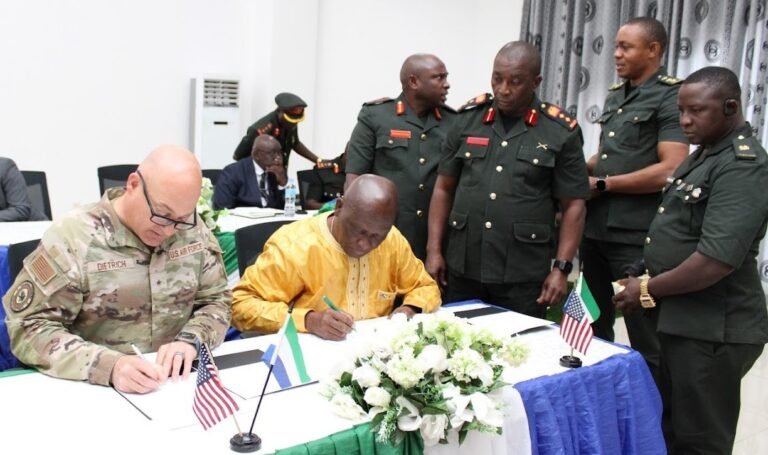 Strengthening Humanitarian Crisis Response… United States and Sierra Leone Sign Landmark Military Agreement