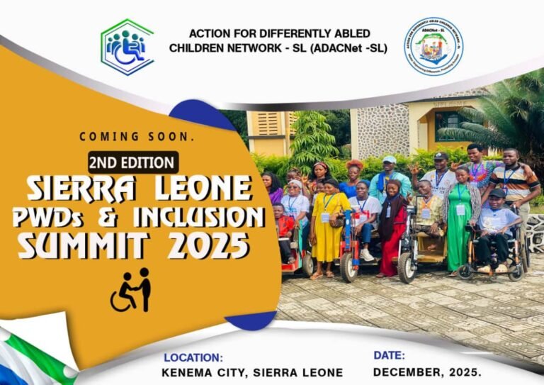 Sierra Leone to Host 2nd PWDS and Inclusion Summit in Kenema