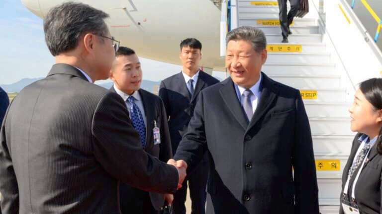 Chinese President Xi Jinping Lands in Busan, ROK