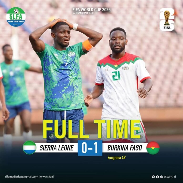 Burkina Faso Defeats Sierra Leone 1-0 In World Cup Qualifier