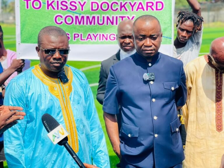 President Babadi Kamara Donates Equipment To Support East End Lions FC Stadium Project