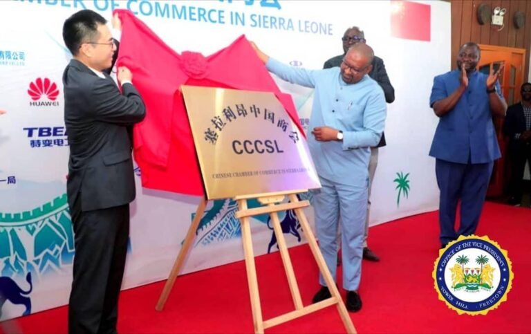 Deepening Trade Cooperation…  Vice President Jalloh Inaugurates 5th Chinese Chamber of Commerce
